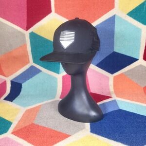 New Era 9FIFTY Black Trucker Hat American‎ Flag Baseball Cap Snapback